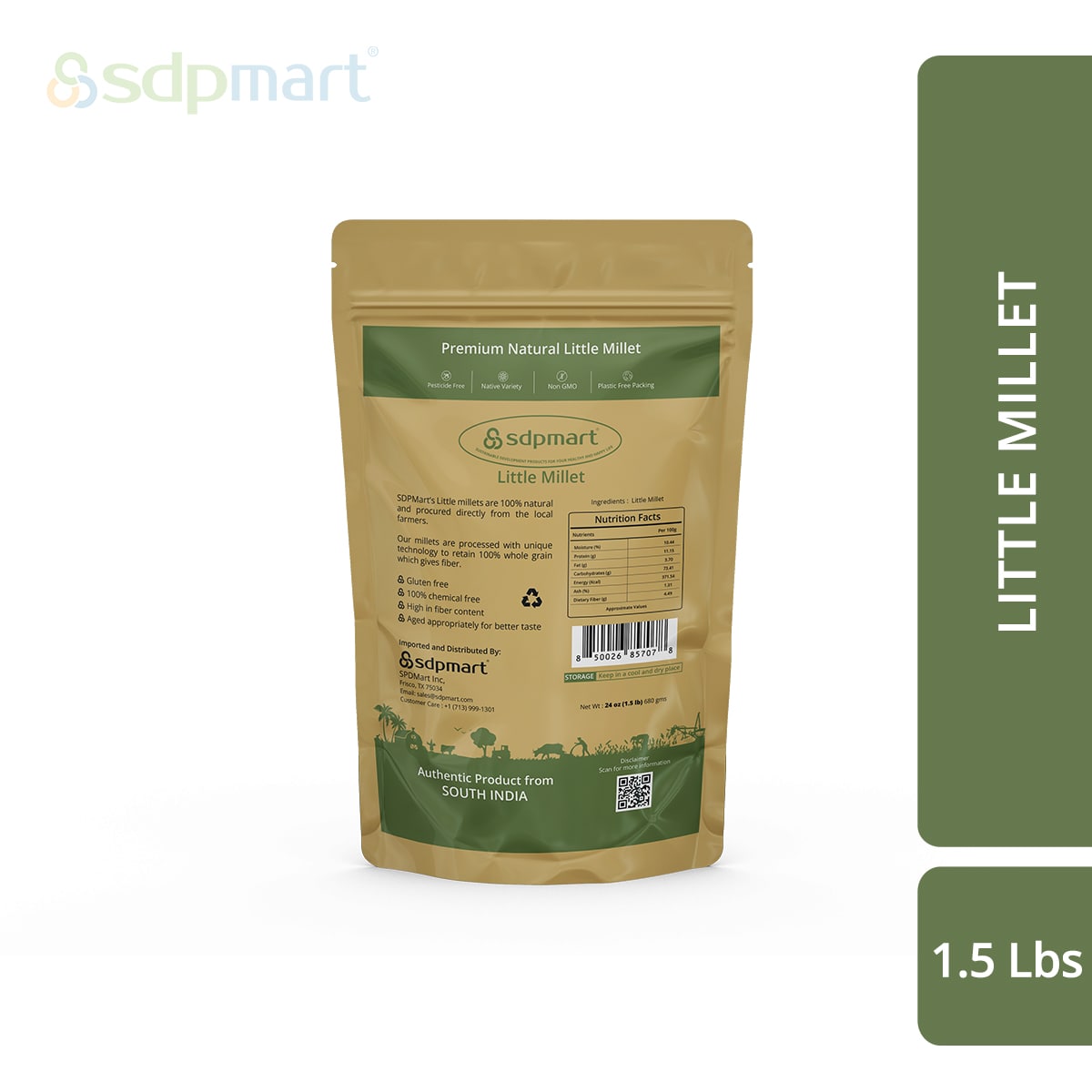 SDPMart Premium Little Millet (Unpolished) 1.5 LB
